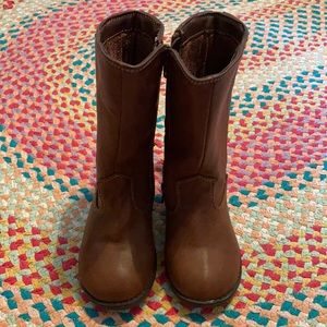 Brown riding boots